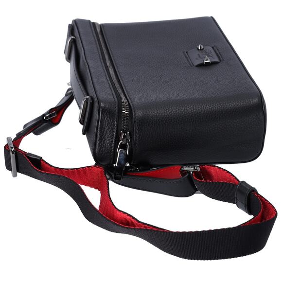 Christian Louboutin Kipi Pouch Messenger Bag 3185198 Black Red Leather - Picture 4 of 7